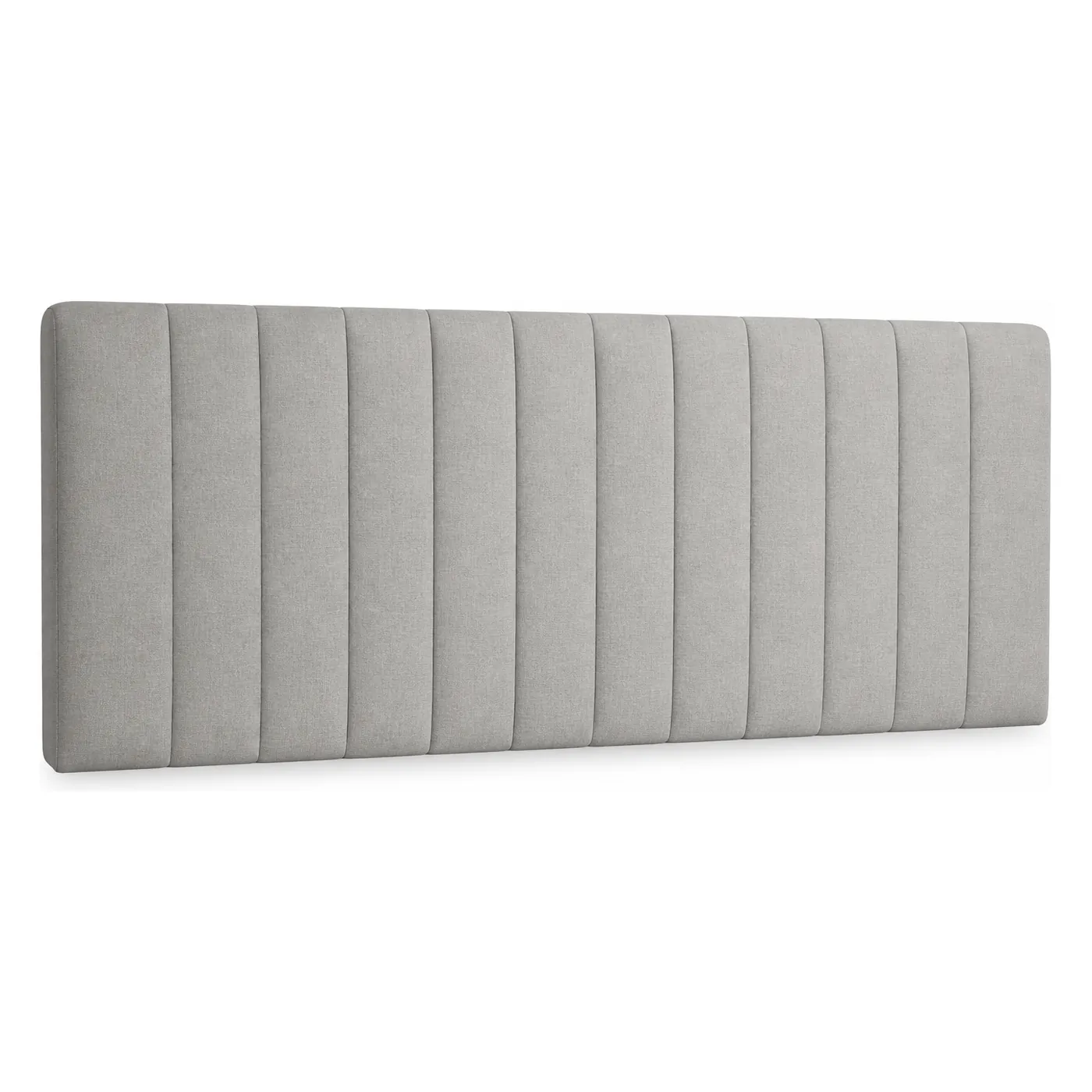 Světle šedé celočalouněné čelo postele FamBed z potahové látky s certifikací OEKO-TEX® STANDARD 100.
