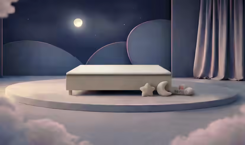 Rodinná postel FAMBED, barva béžová, rozměry 230 × 210 cm, bez čela postele