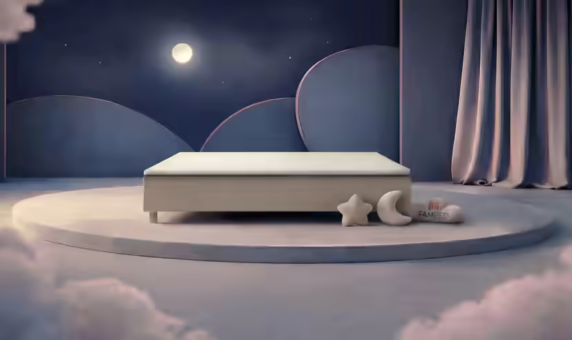 Rodinná postel FAMBED, barva béžová, rozměry 250 × 200 cm, bez čela postele