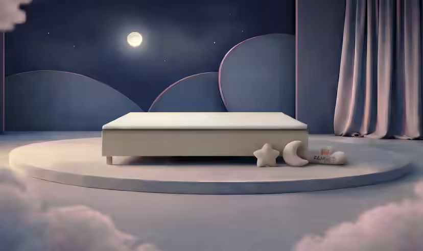 Rodinná postel FAMBED, barva béžová, rozměry 260 × 200 cm, bez čela postele