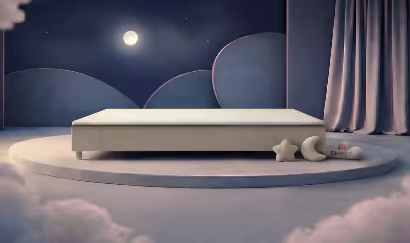 Rodinná postel FAMBED, barva béžová, rozměry 330 × 210 cm, bez čela postele
