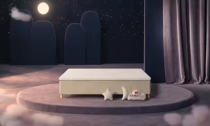 Rodinná postel FAMBED, barva béžová, rozměry 240 × 210 cm, bez čela postele