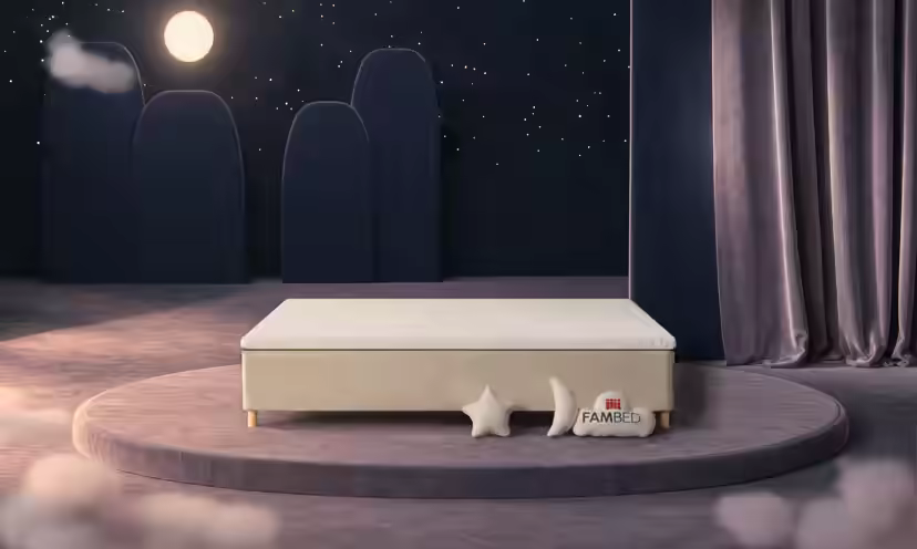 Rodinná postel FAMBED, barva béžová, rozměry 260 × 200 cm, bez čela postele