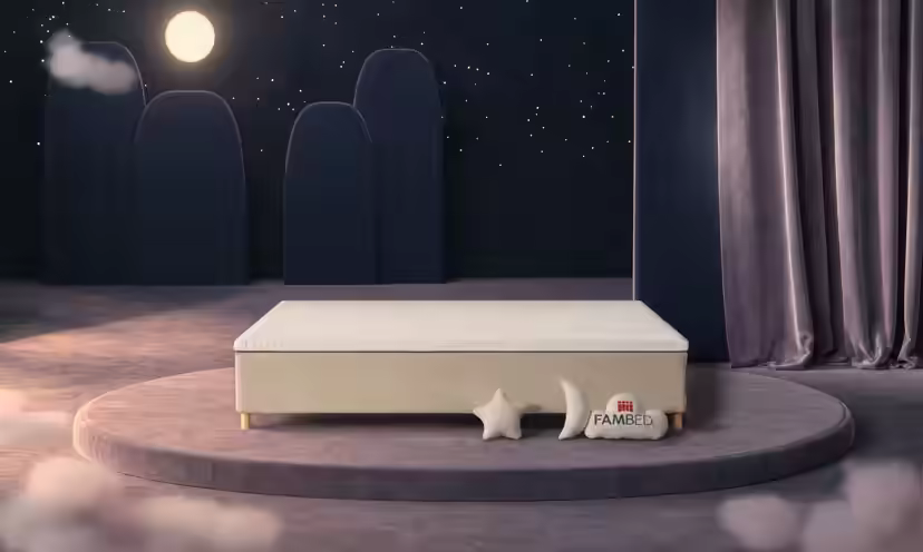 Rodinná postel FAMBED, barva béžová, rozměry 270 × 210 cm, bez čela postele