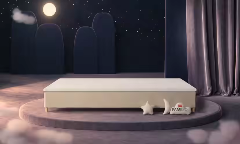 Rodinná postel FAMBED, barva béžová, rozměry 350 × 210 cm, bez čela postele
